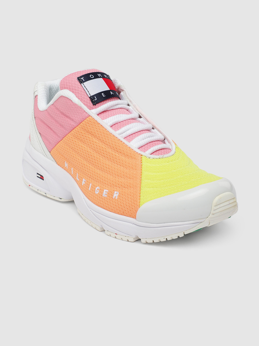 

Tommy Hilfiger Women Yellow & Orange Colourblocked Sneakers