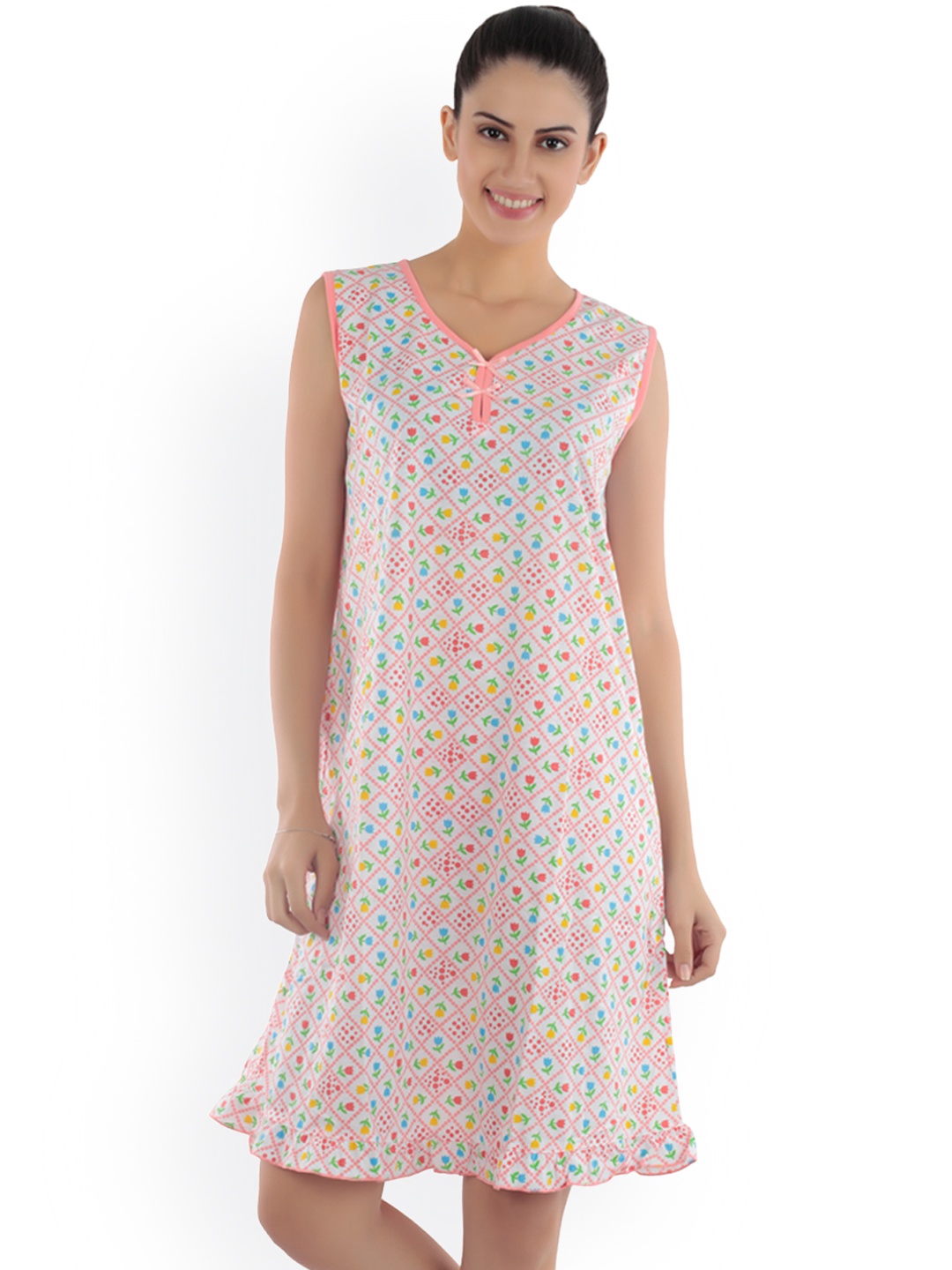 

Tweens Orange Printed Nightdress TW-N-617-PK