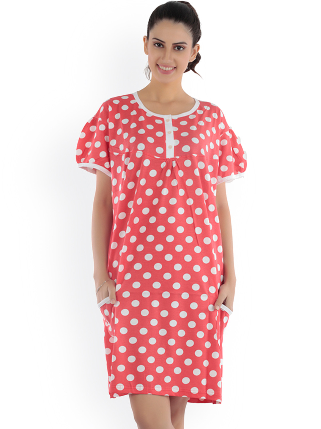 

Tweens Red Polka Dot Print Nightdress TW-N-624-RD