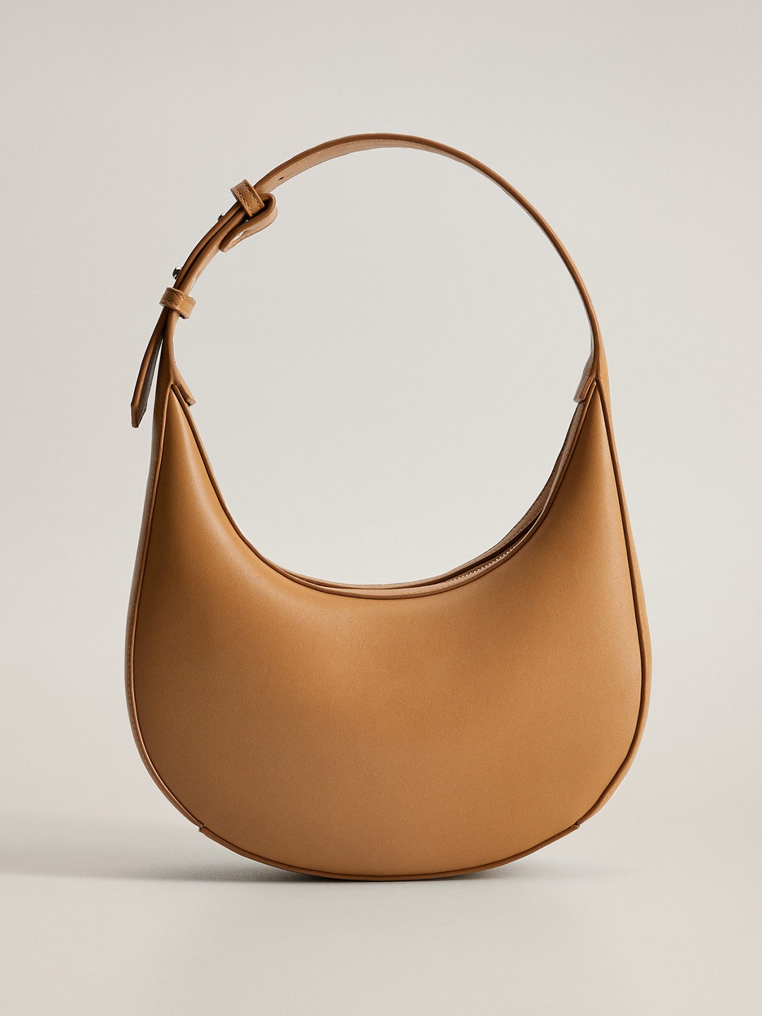 

MANGO Mustard Brown Solid Shoulder Bag