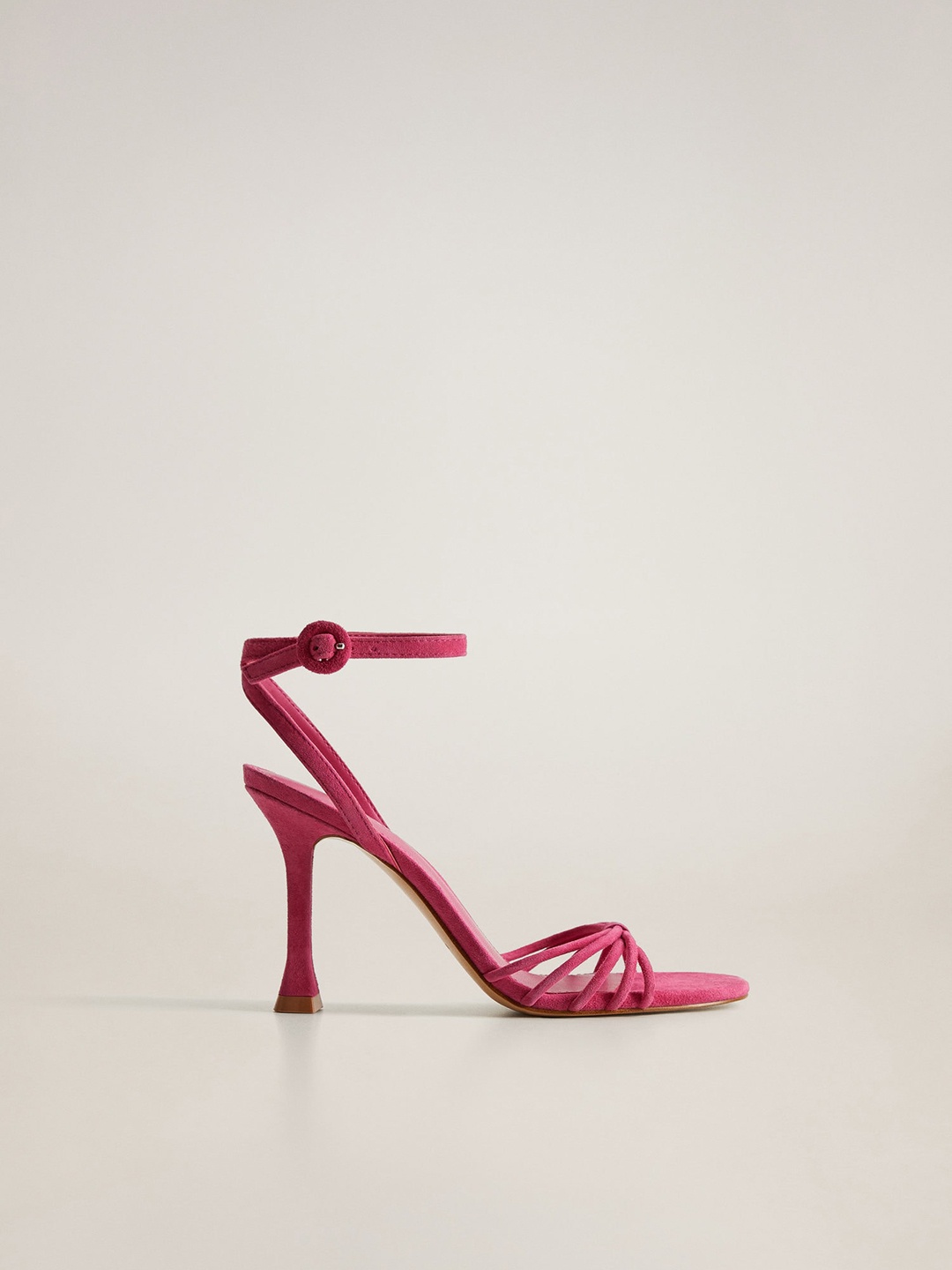 

MANGO Women Pink Solid Sandals