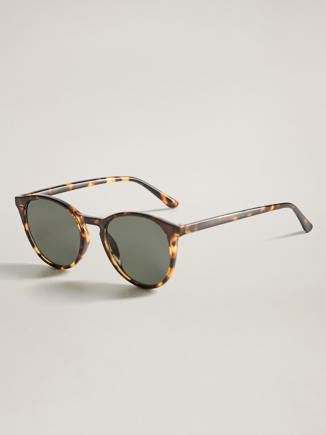 

MANGO Women Round Sunglasses 67012891, Brown