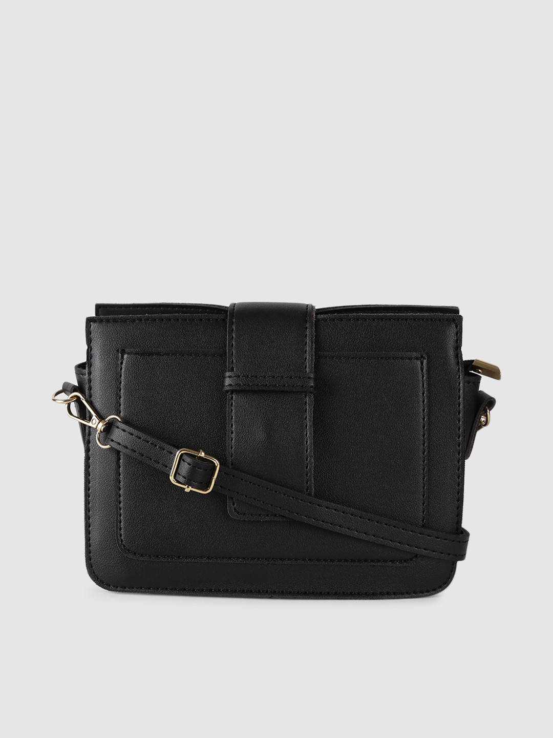 

20Dresses Black Solid Sling Bag