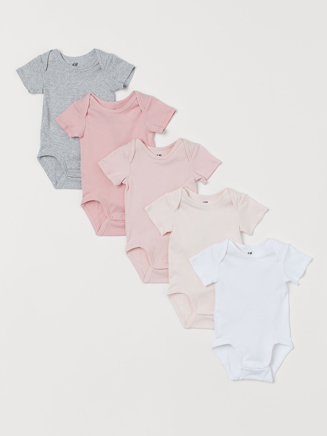 

H&M Infant 5-Pack Sustainable Bodysuits, Pink