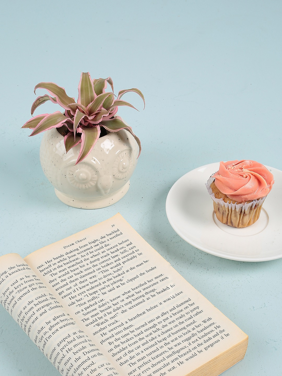 

Chumbak Off-White Owlet Planter