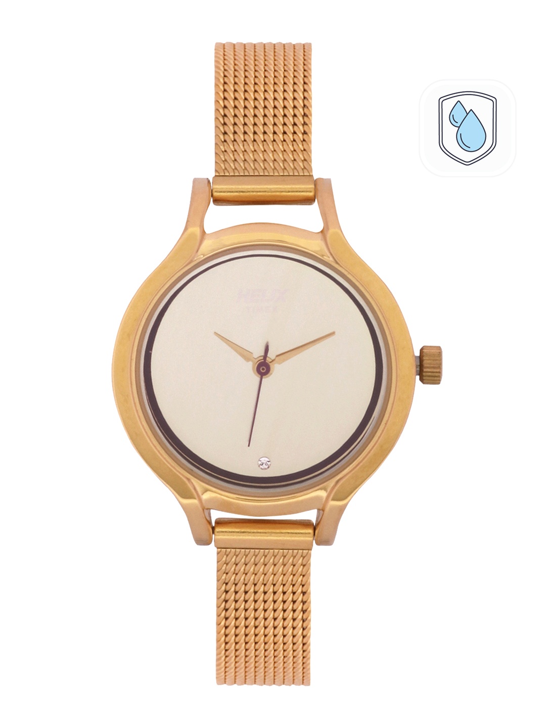 

Helix Women Champagne Analogue Watch - TW027HL12, Beige