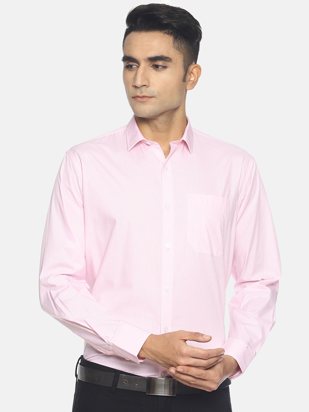 

Balista Men Pink Regular Fit Solid Formal Shirt