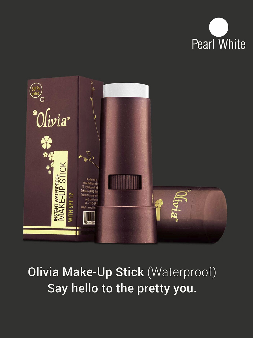 

Olivia Set of 3 Waterproof Concealer Stick Pearl White Shade No 007W (SPF 12) 15g