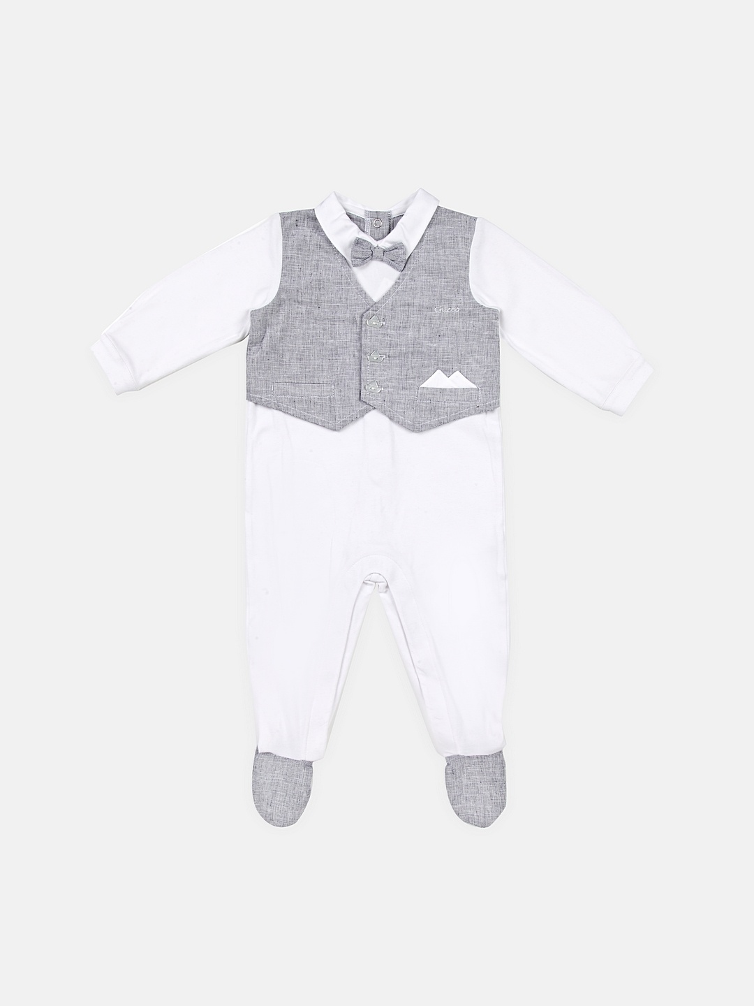 

Chicco Boys White & Grey Sleepsuit