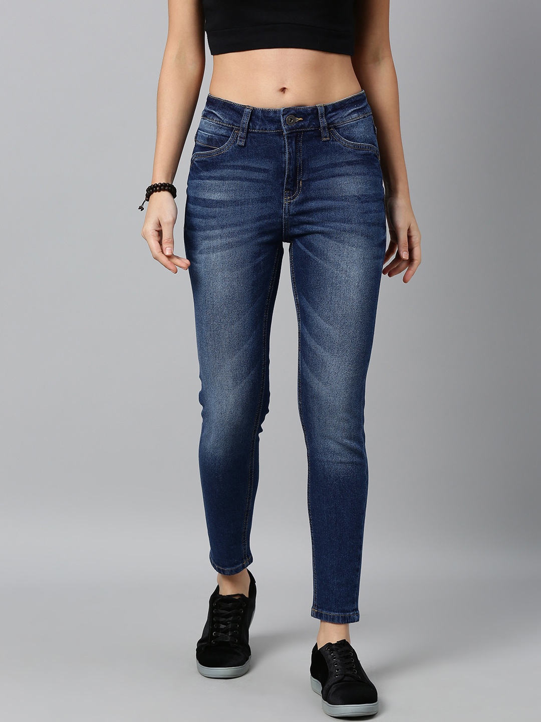 

Roadster Women Blue Skinny Fit Mid-Rise Clean Look Stretchable Jeans