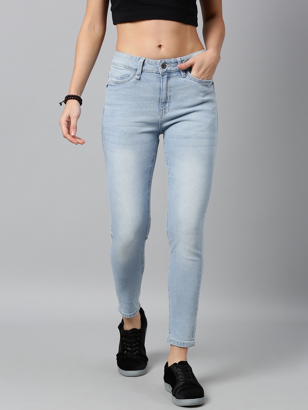 

Roadster Women Blue Skinny Fit Mid-Rise Clean Look Stretchable Jeans