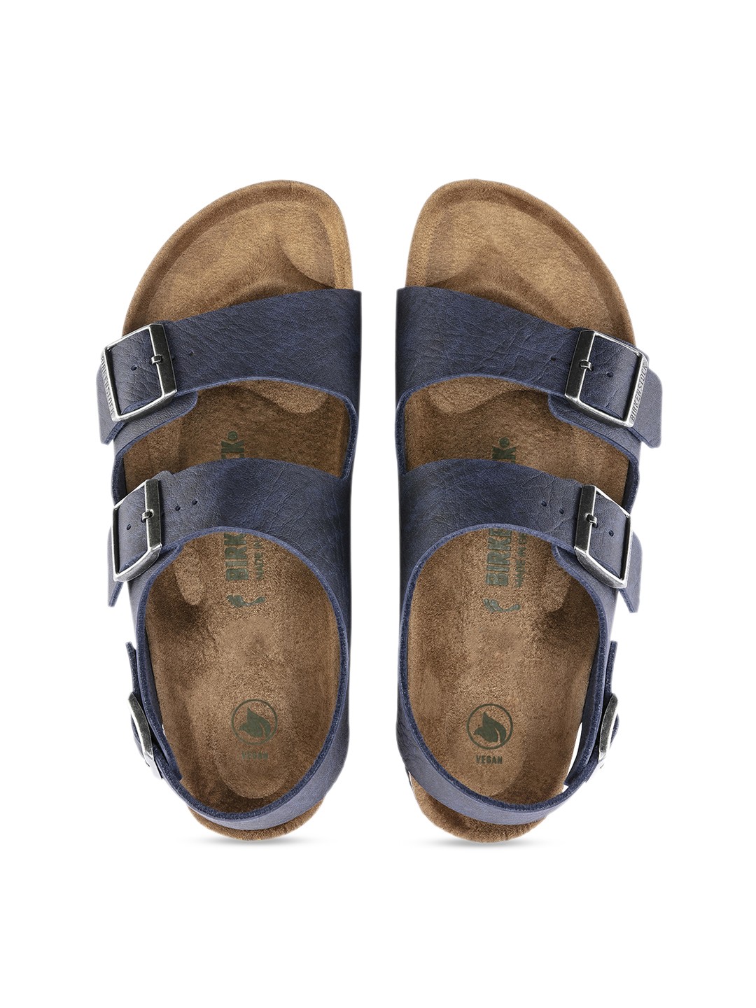 

Birkenstock Men Milano Vegan Navy Blue Regular Width Back Strap Sandals