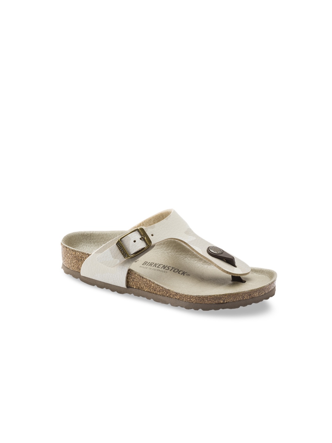 

Birkenstock Boys Off-White Birko-Flor Regular Width Gizeh Sandals