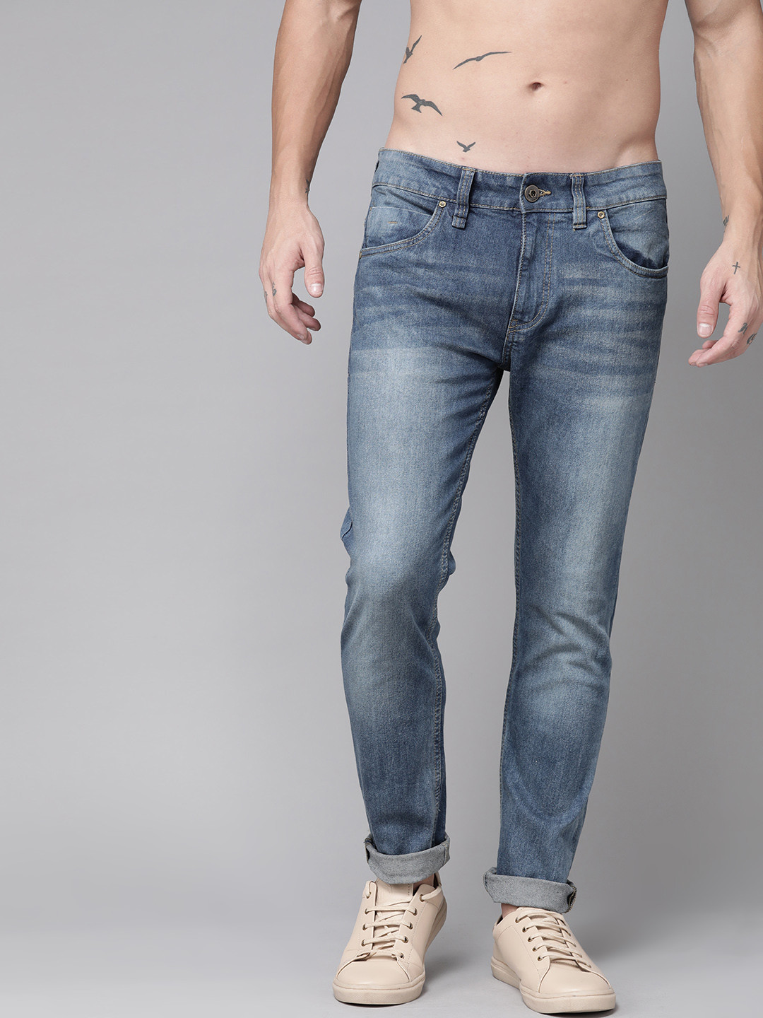 

Roadster Men Blue Skinny Fit Mid-Rise Clean Look Stretchable Jeans