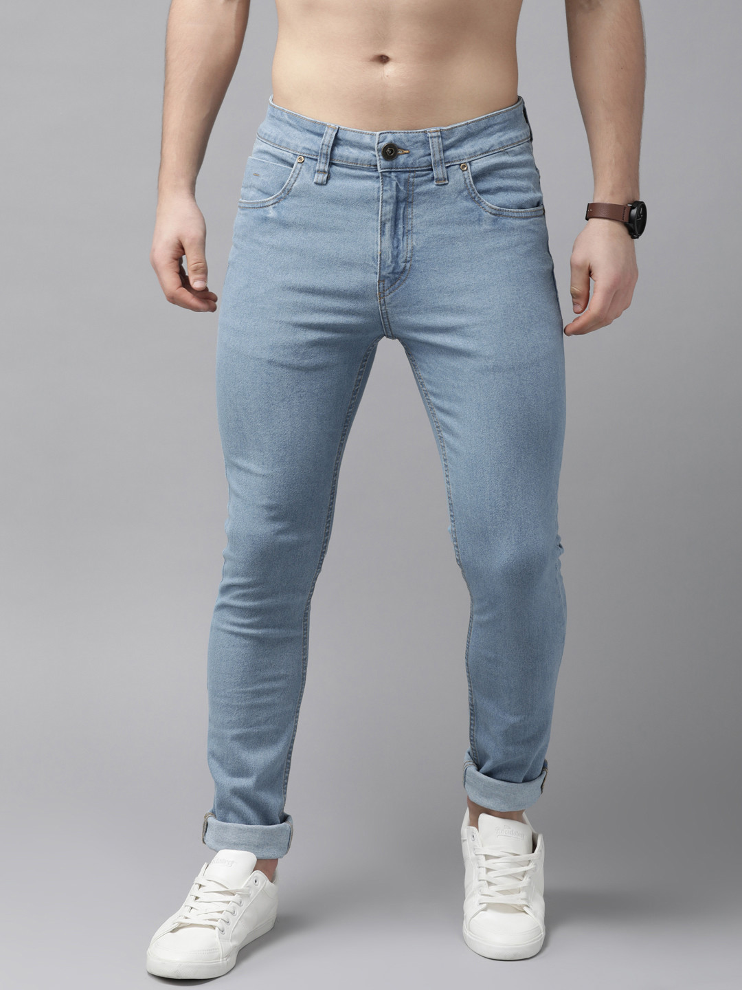 

Roadster Men Blue Skinny Fit Mid-Rise Clean Look Stretchable Jeans