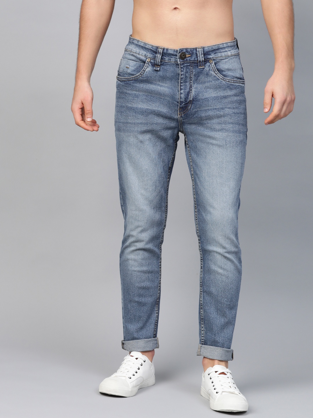 

Roadster Men Blue Slim Tapered Fit Mid-Rise Clean Look Stretchable Jeans