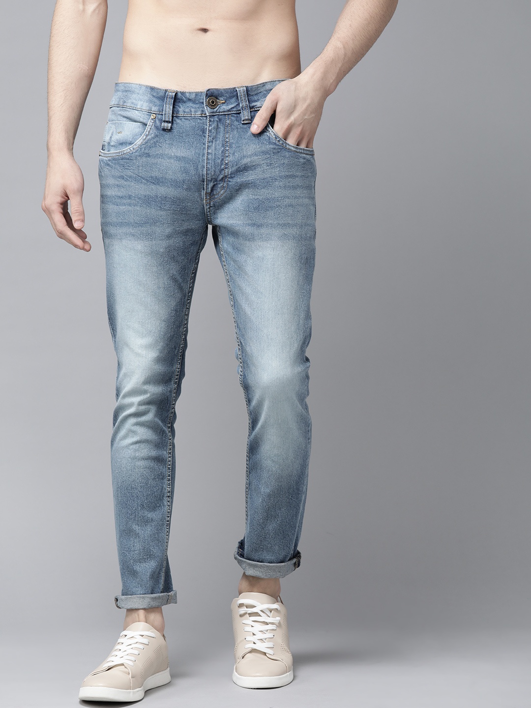 

Roadster Men Blue Skinny Fit Mid-Rise Clean Look Stretchable Jeans