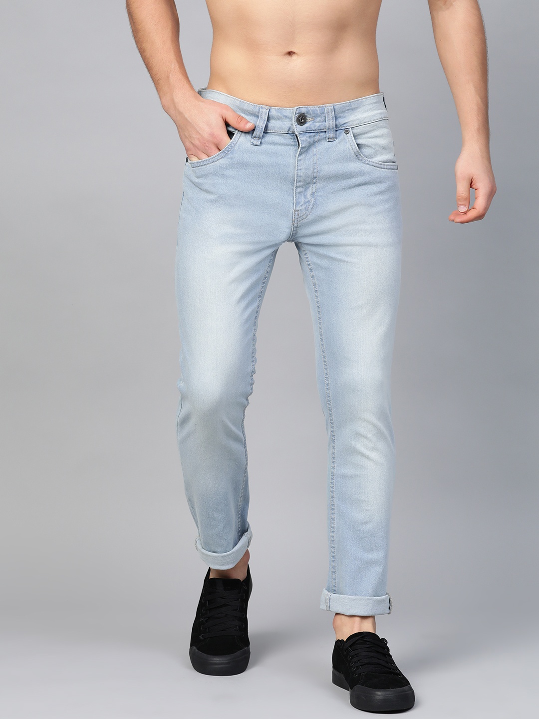 

Roadster Men Blue Skinny Fit Mid-Rise Clean Look Stretchable Jeans