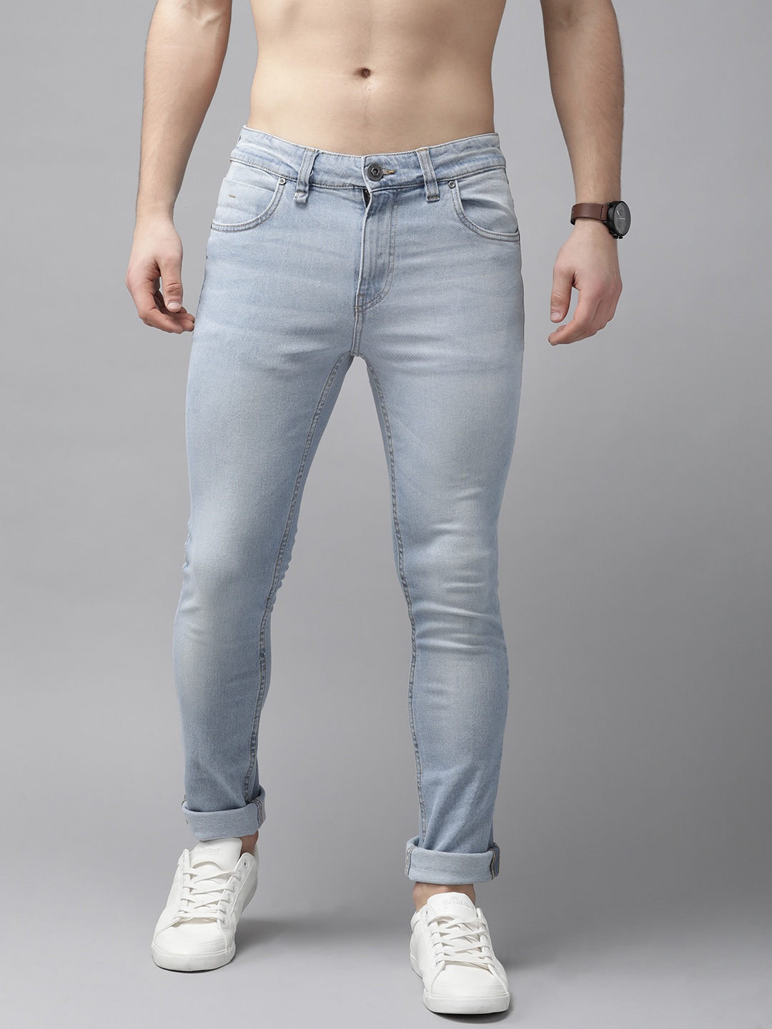 

Roadster Men Blue Skinny Fit Low-Rise Clean Look Stretchable Jeans