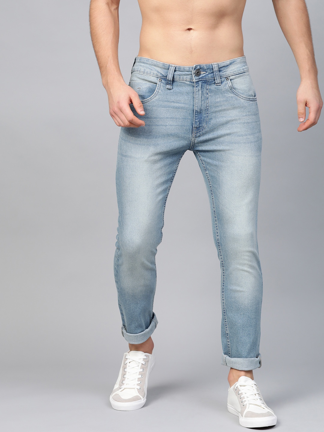 

Roadster Men Blue Skinny Fit Mid-Rise Clean Look Stretchable Jeans