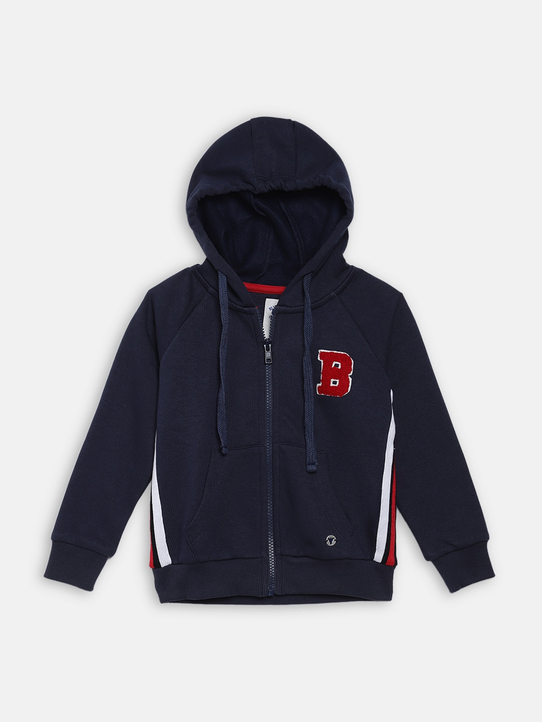 

Blue Giraffe Boys Navy Blue Solid Hooded Sweatshirt