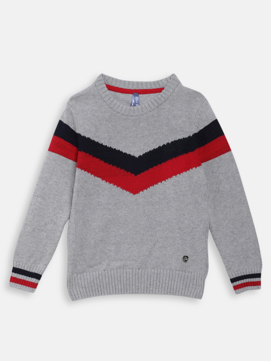 

Blue Giraffe Girls Grey Striped Pullover Sweater