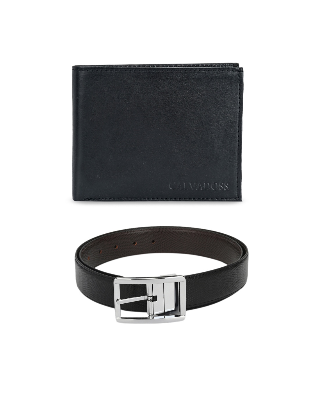 

Calvadoss Men Black Premium Belt and Wallet Accessory Gift Set