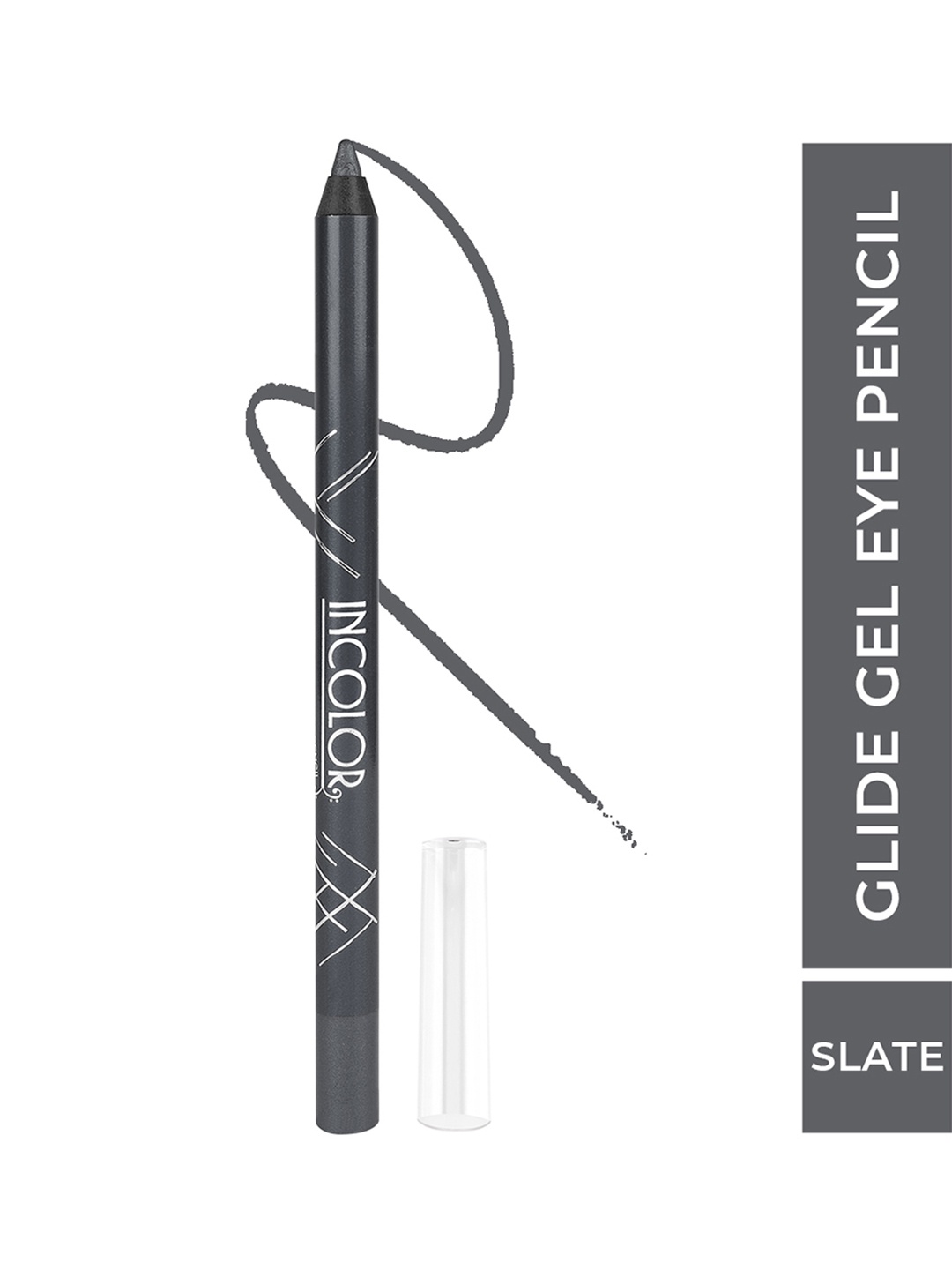 Incolor Glide Gel Eye Pencil 07 Slate 1.2 Grams Slate Gray, Black