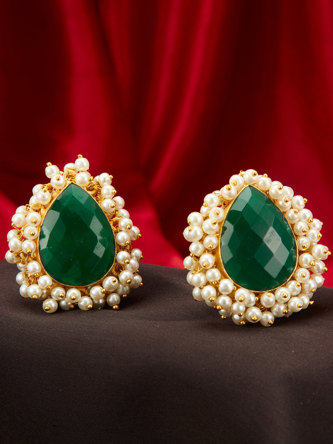 

Peora Green Pear Shaped Studs