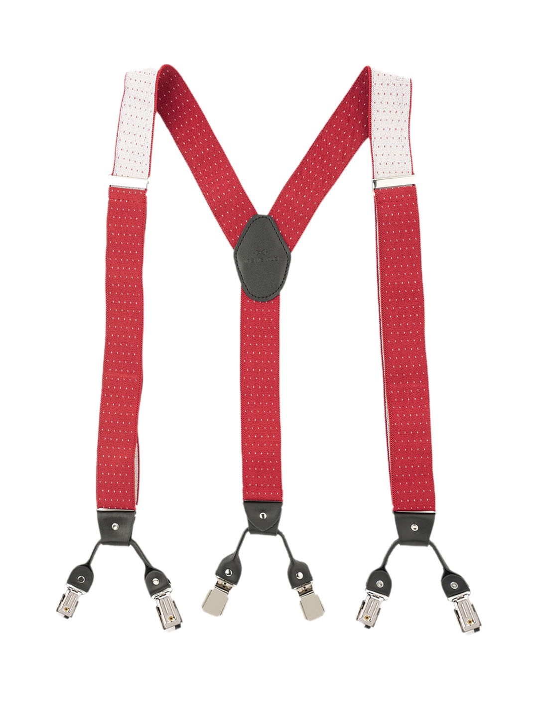 

The Tie Hub Men Red Patterned Y Back Suspender