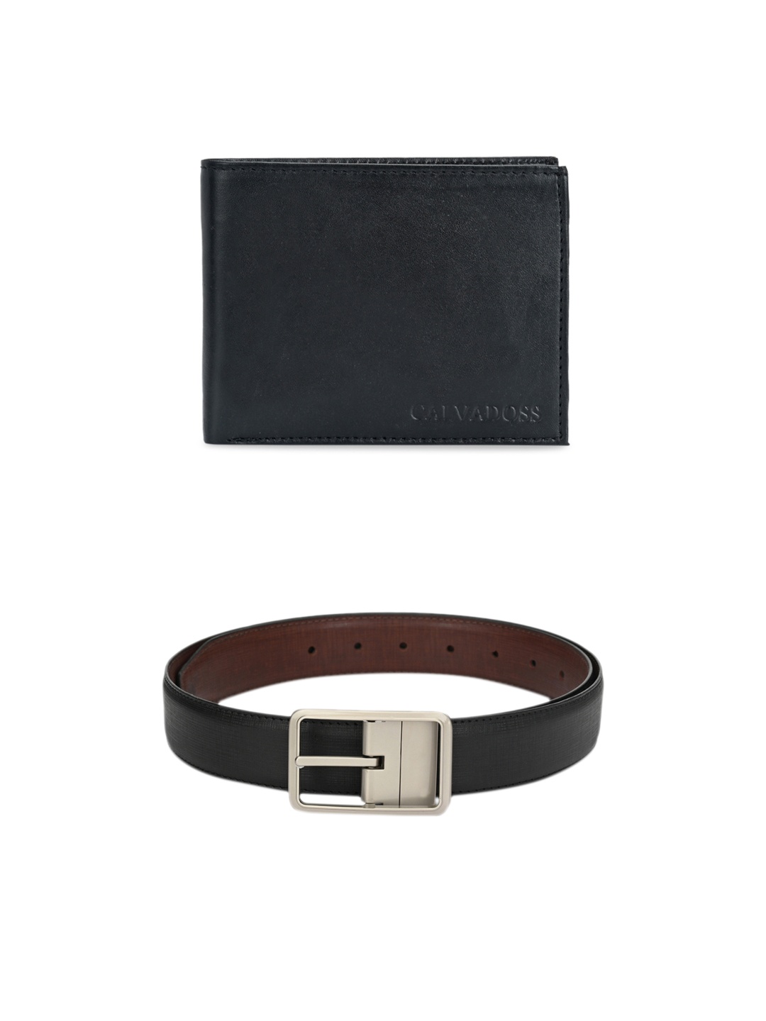

Calvadoss Men Black & Brown Premium Belt and Wallet Accessory Gift Set