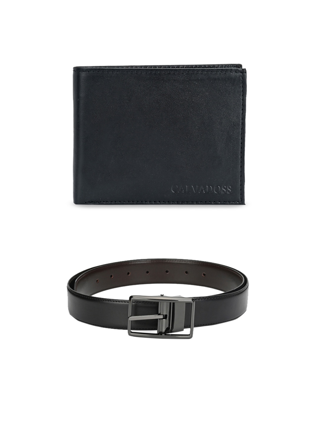 

Calvadoss Men Black & Brown Premium Belt & Wallet Accessory Gift Set