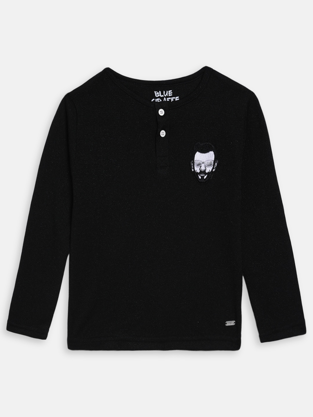 

Blue Giraffe Boys Off-White Solid Round Neck T-shirt