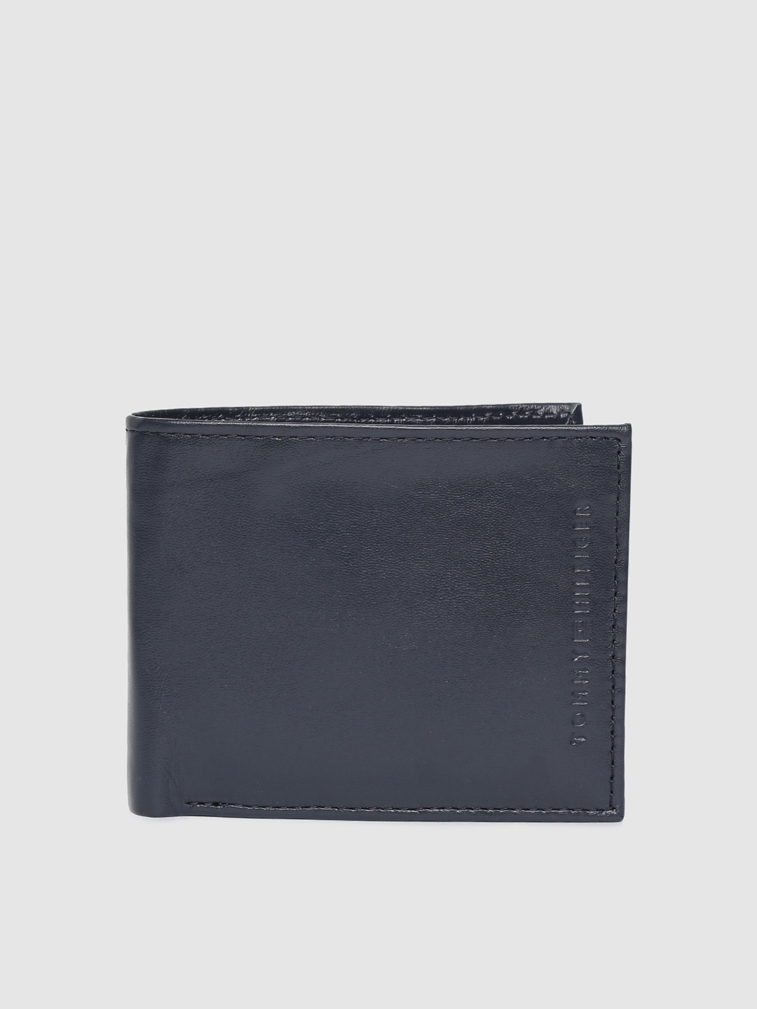 

Tommy Hilfiger Men Navy Blue Genuine Leather Two Fold Wallet