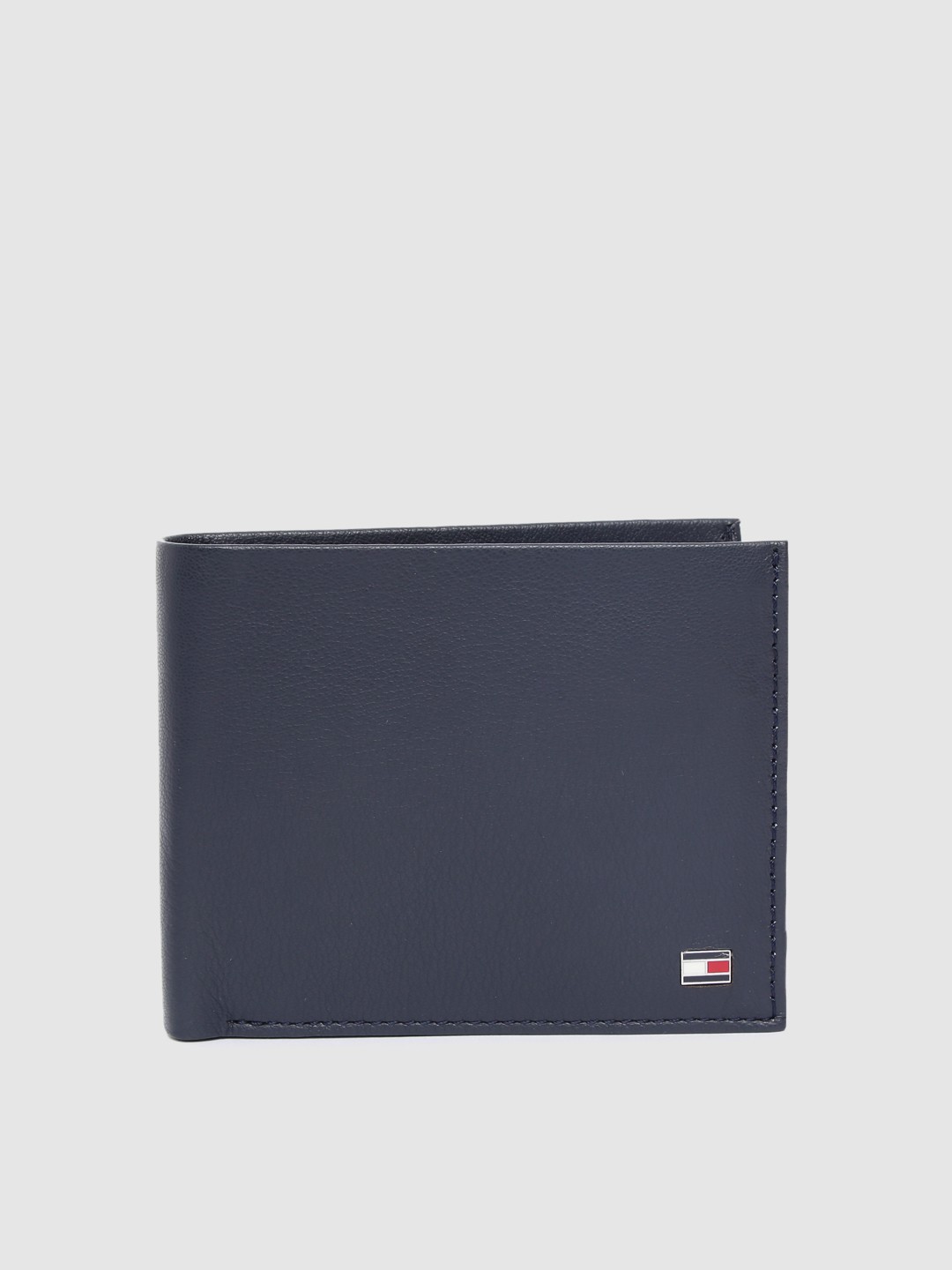 

Tommy Hilfiger Men Navy Blue Solid Leather Two Fold Wallet