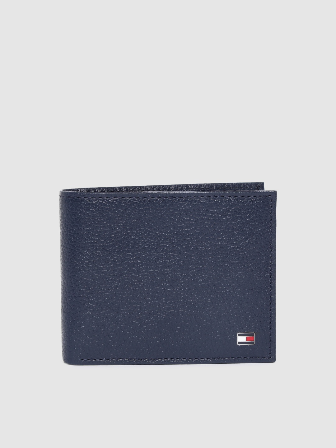 

Tommy Hilfiger Men Blue Solid Leather Two Fold Wallet
