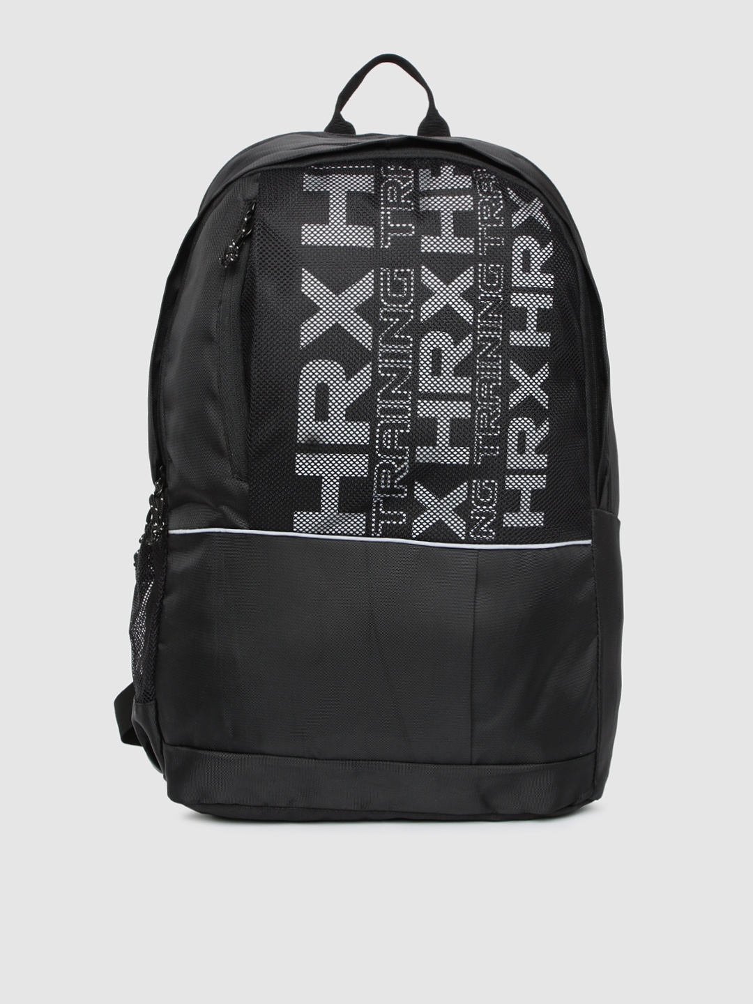 

HRX by Hrithik Roshan Unisex Black Brand Logo Net Training Backpack