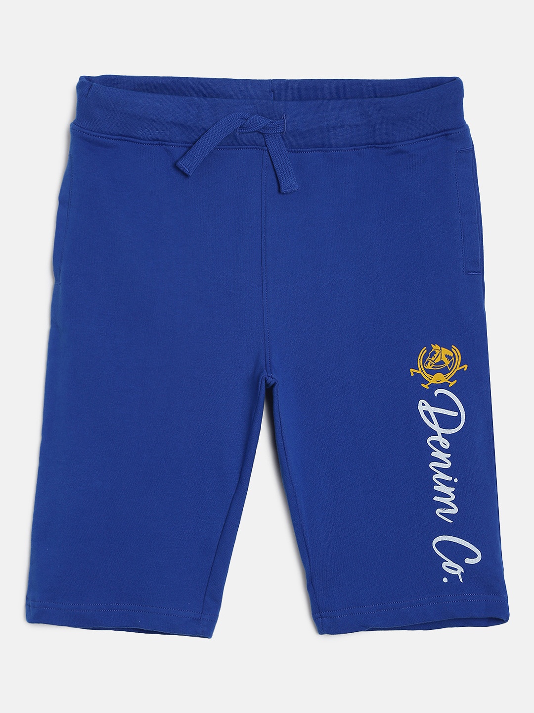 

U.S. Polo Assn. Kids Boys Blue Printed Regular Fit Shorts