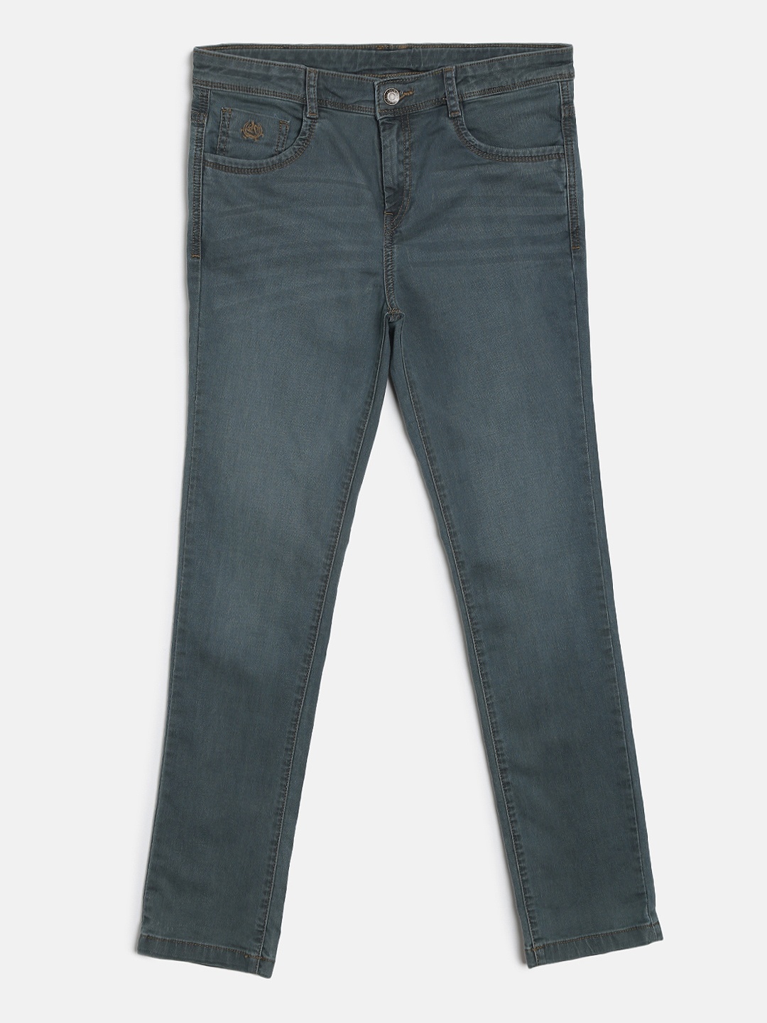 

U.S. Polo Assn. Kids Boys Blue Skinny Fit Mid-Rise Clean Look Stretchable Jeans