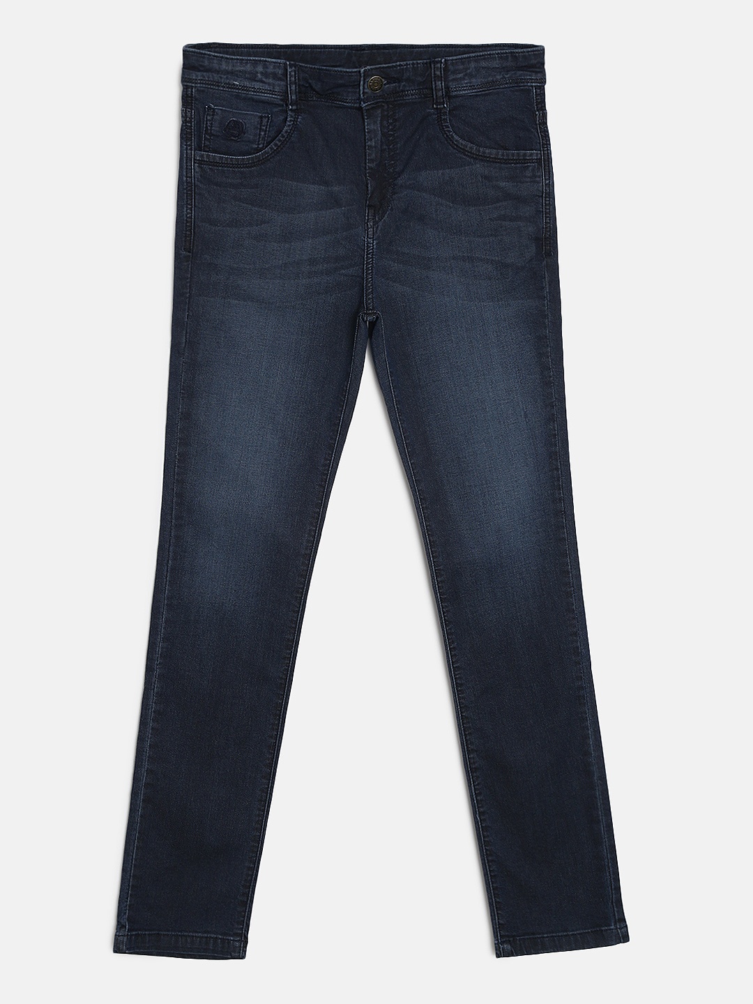 

U.S. Polo Assn. Kids Boys Blue Skinny Fit Mid-Rise Clean Look Stretchable Jeans