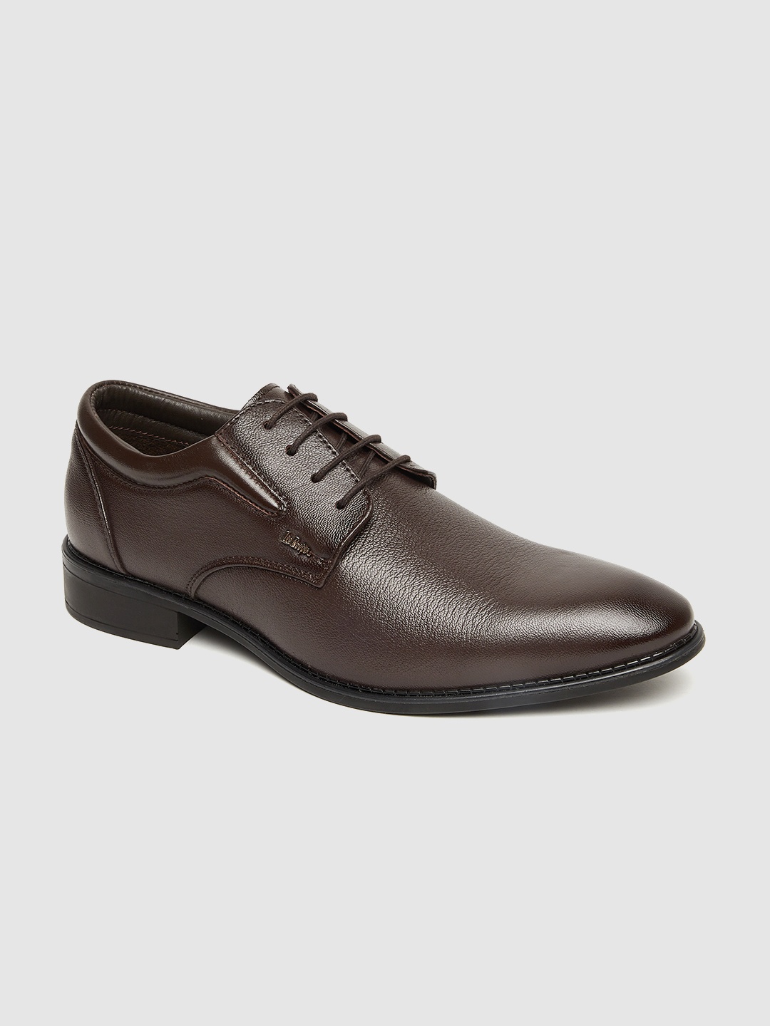 

Lee Cooper Men Coffee Brown Leather Formal Derbys