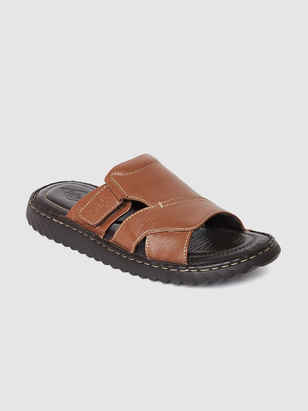 

Lee Cooper Men Brown Leather Comfort Sandals