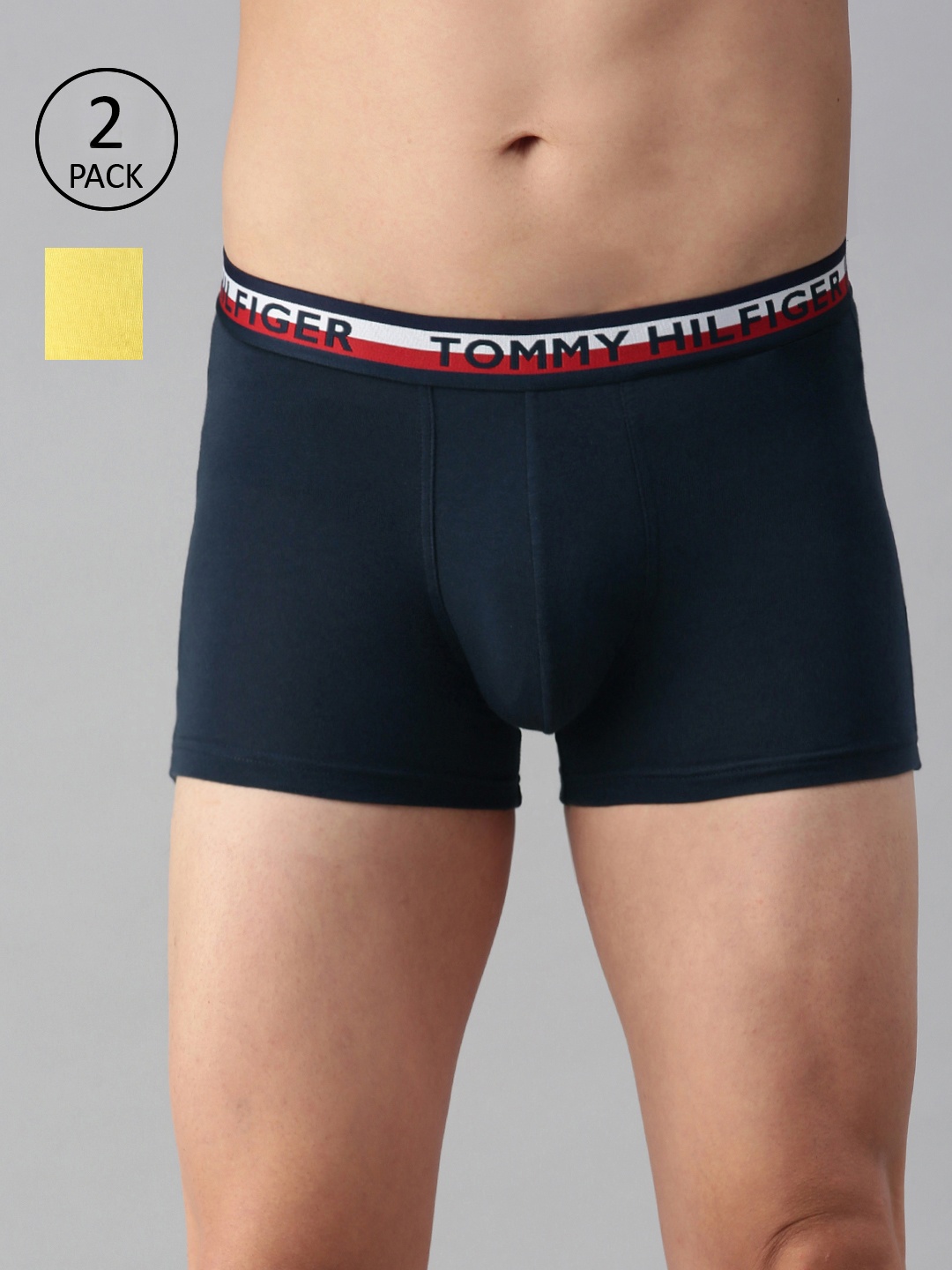 

Tommy Hilfiger Men Pack Of 2 Solid Trunks P0AB4113, Navy blue
