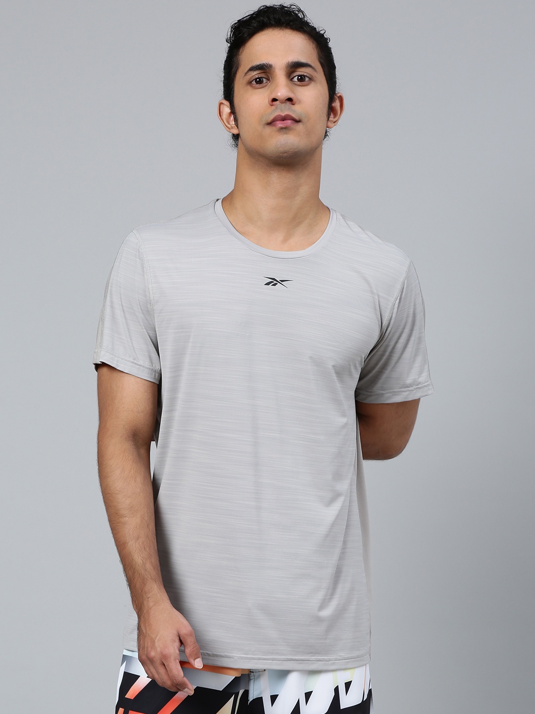 

Reebok Men Grey Solid Activchill Move T-Shirt