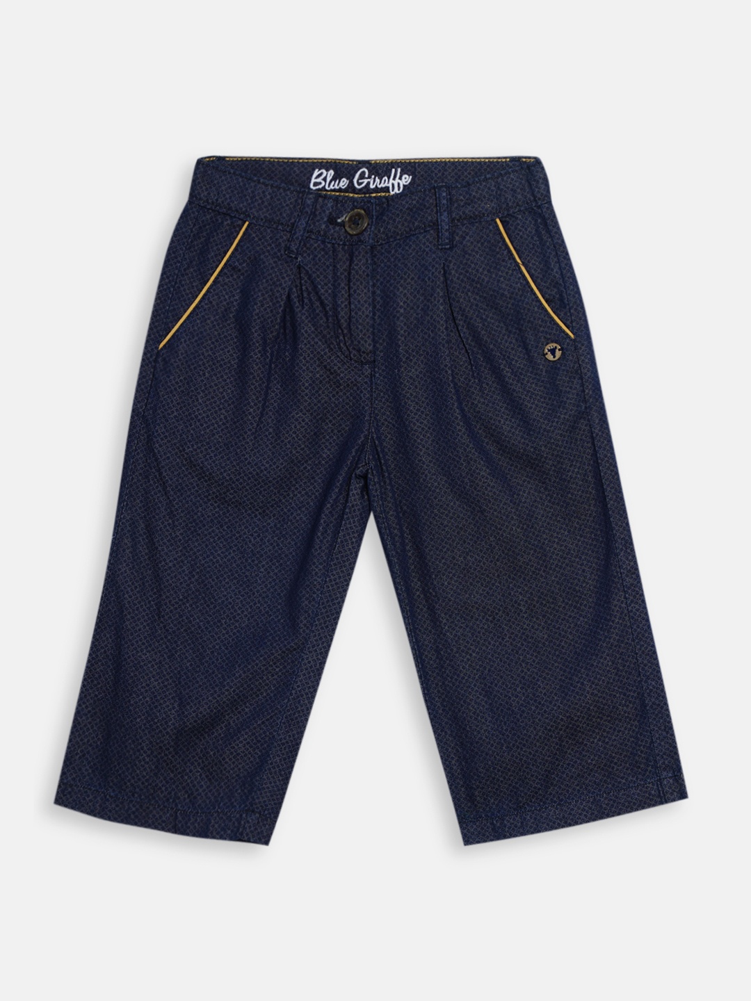 

Blue Giraffe Girls Navy Blue Printed Capris