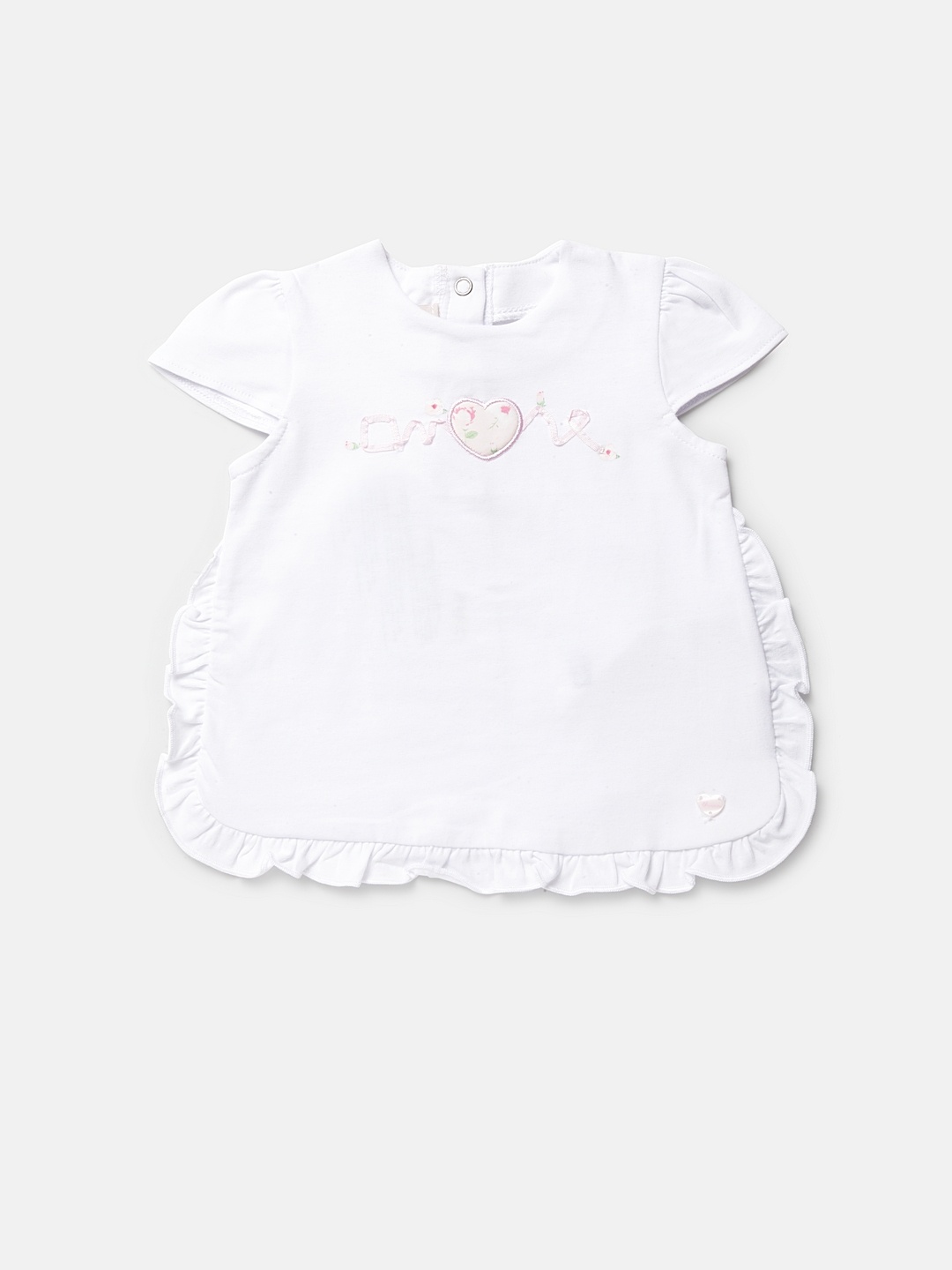 

Chicco Girls White Printed Round Neck T-shirt