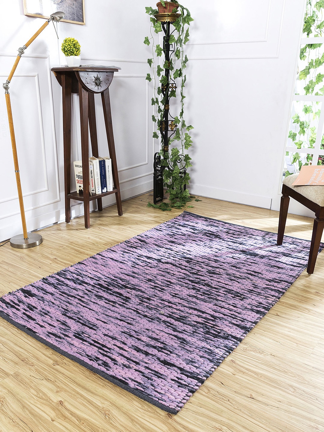 

Jaipur Rugs Purple & Black Geometric Handmade Carpet