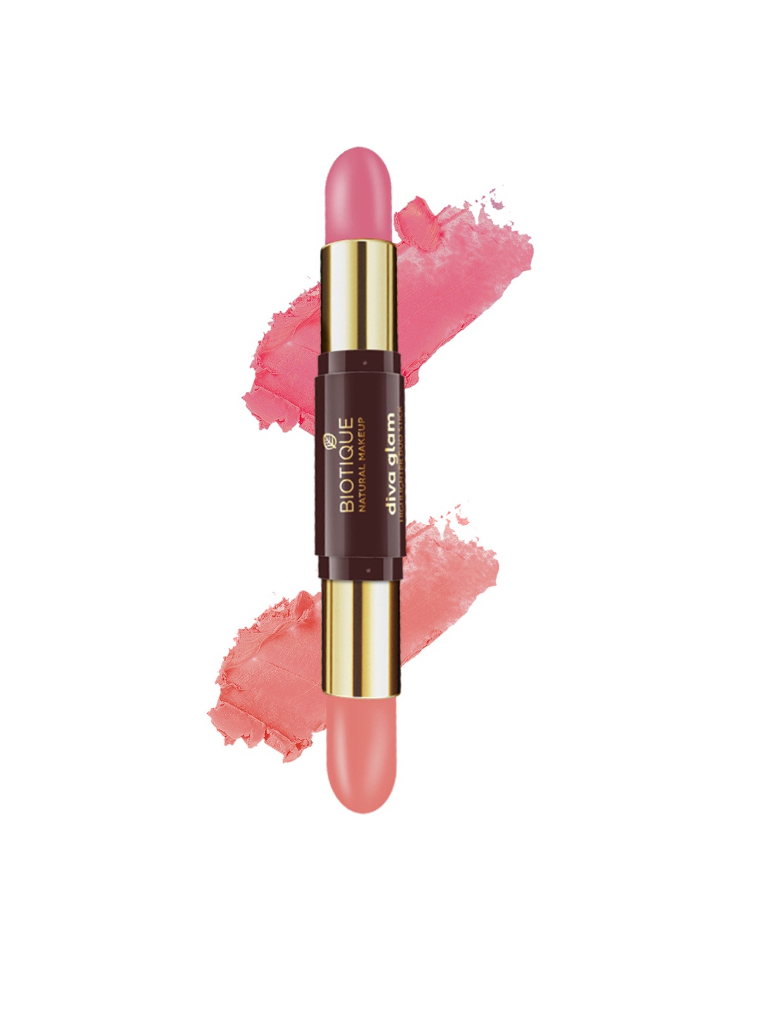 

BIOTIQUE NATURAL MAKEUP Diva Glam Pop N Perk Duo Stick Highlighter DS10, Pink