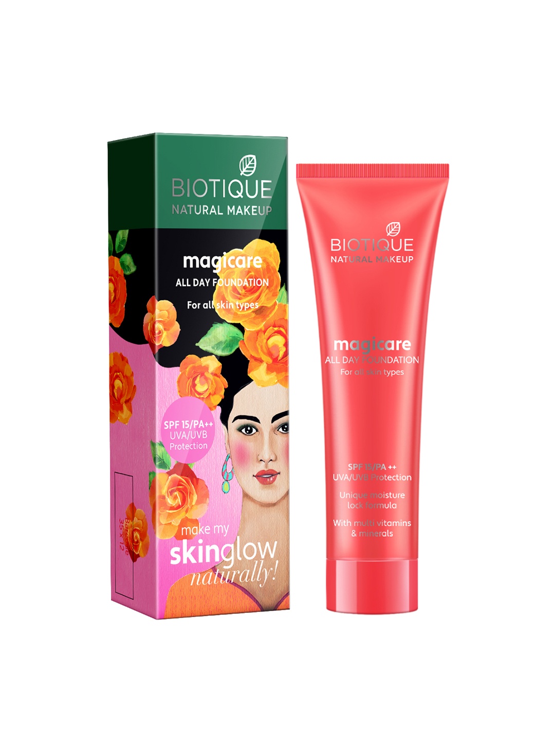

BIOTIQUE NATURAL MAKEUP Magicare All Day SPF15 Foundation 30ml - Sand, Beige