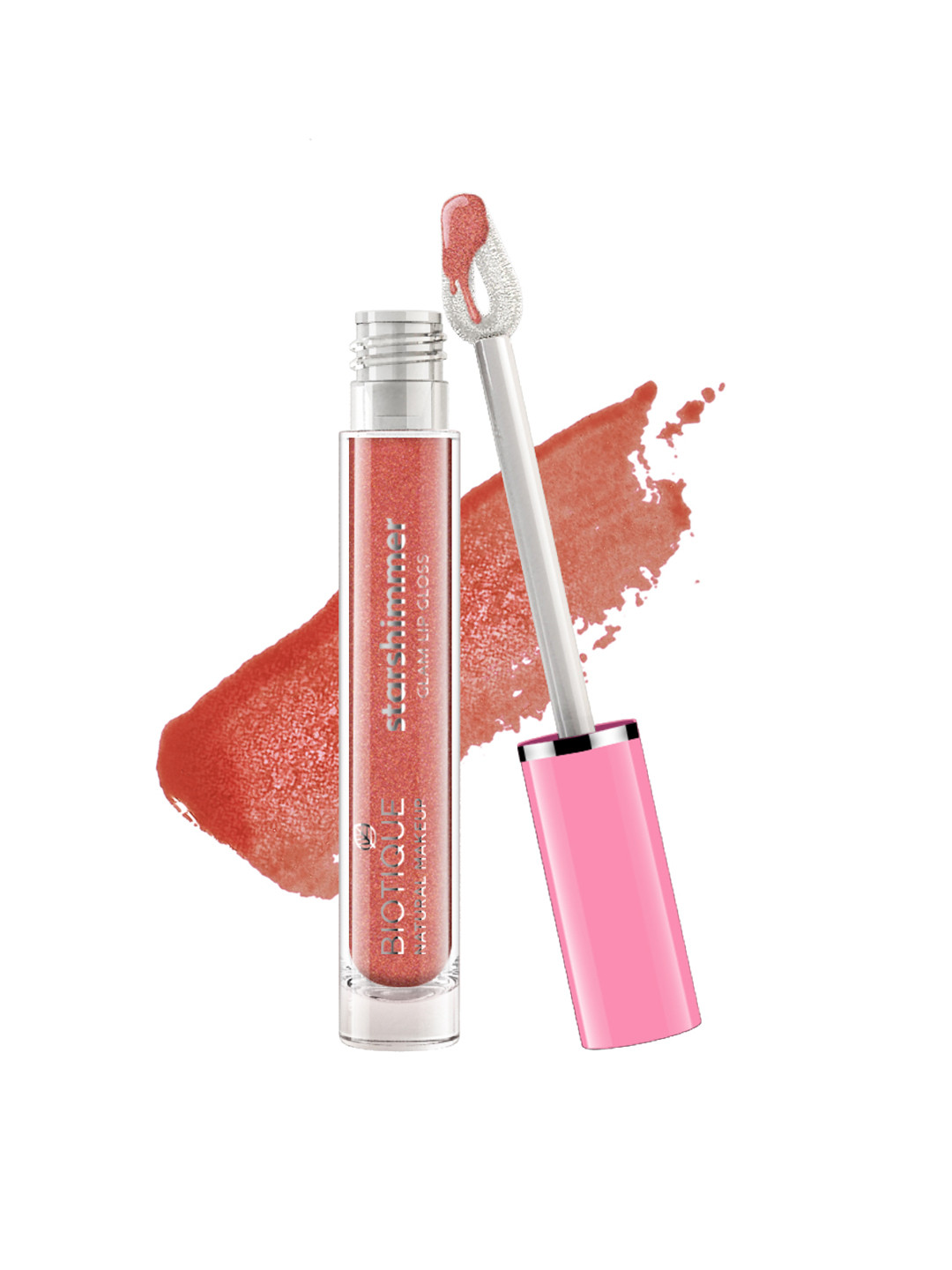 

BIOTIQUE NATURAL MAKEUP Starshimmers Peek A Boo Glam Lip Gloss N306, Peach